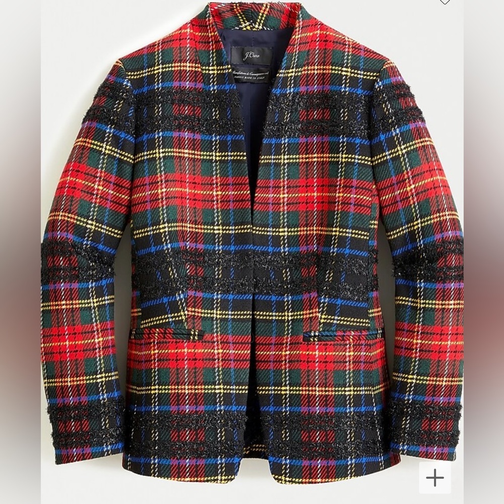 J. Crew | Going-Out Blazer in Red Stewart Tartan (US 16)